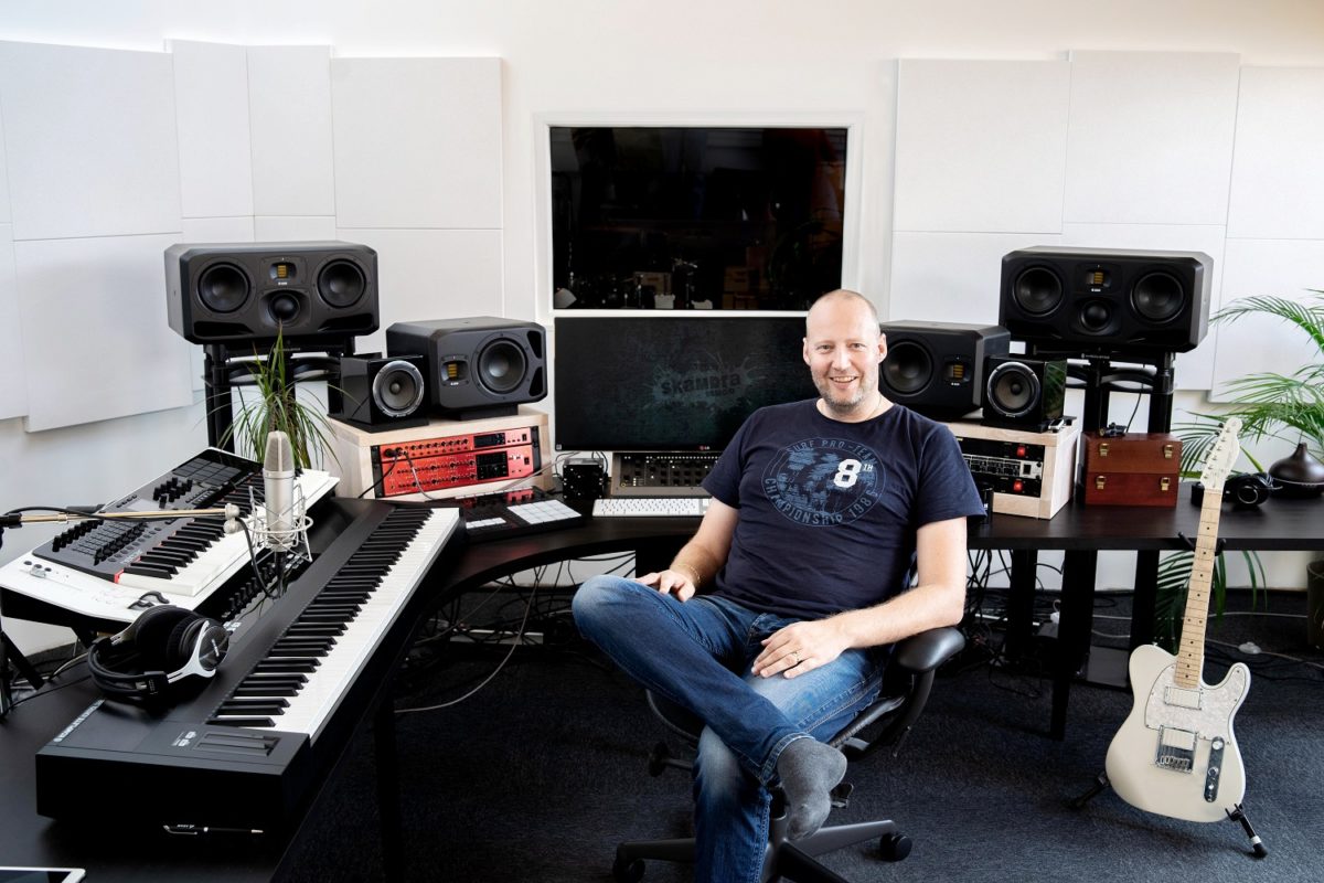 ADAM Audio S2V and S3H studio monitors as well as a Sub15 subwoofer Jørgen Manke's Skambra Studios, Norway.