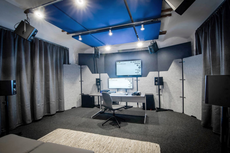 ADAM Audio T5V studio monitors at the WSDG AcousticLab in Basel, Switzerland (Photo by Dirk Noy, WSDG)