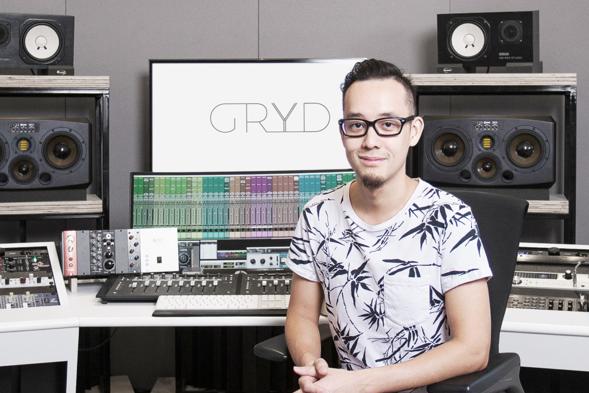GRYD Studio with his ADAM Audio S3X-H studio monitors