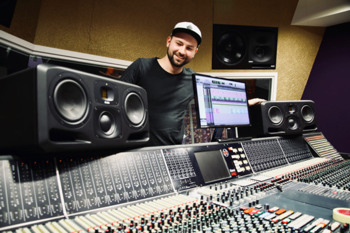 Steffen Köhler at the SAE Institut with ADAM Audio S3H studio monitors