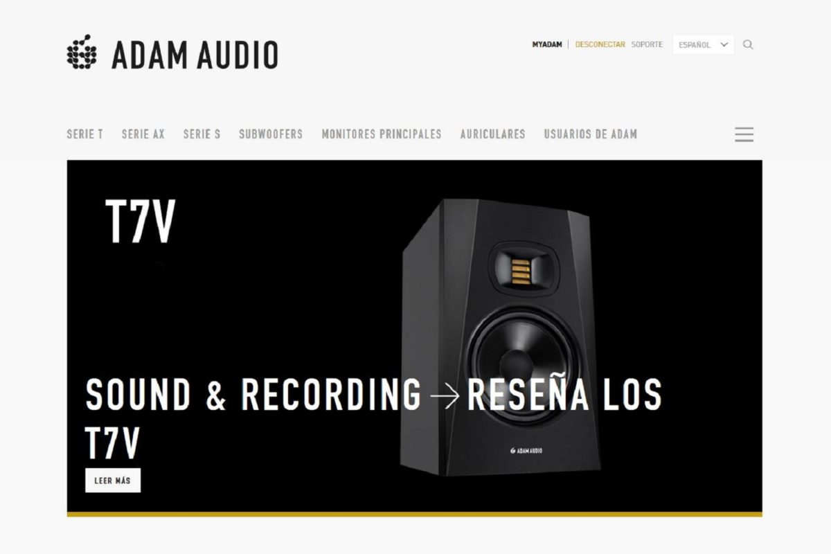 ADAM Audio launches website in Spanish